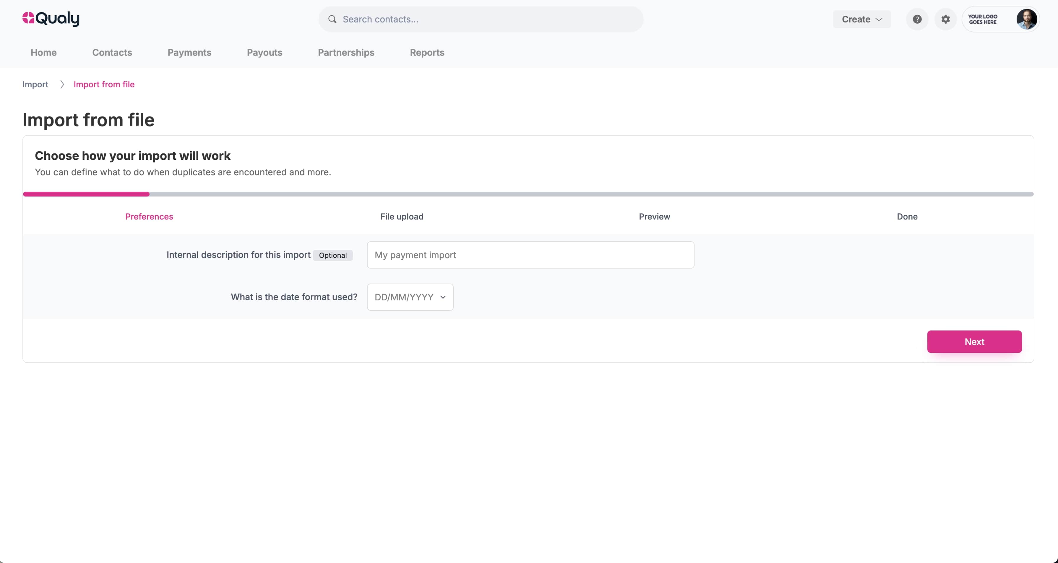 Import thousands of international student payments at once from a spreadsheet.